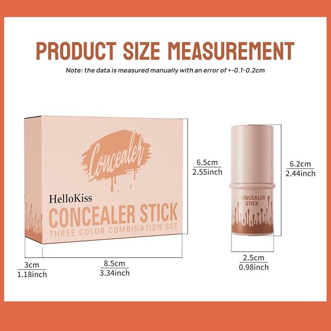 3Pcs Contour Stick Set-Creamy Contour Stick with Blush & Highlighter & Bronzer Not Greasy, Long-Lasting, Waterproof, Contouring Pen Easy to Contour the Face (A)