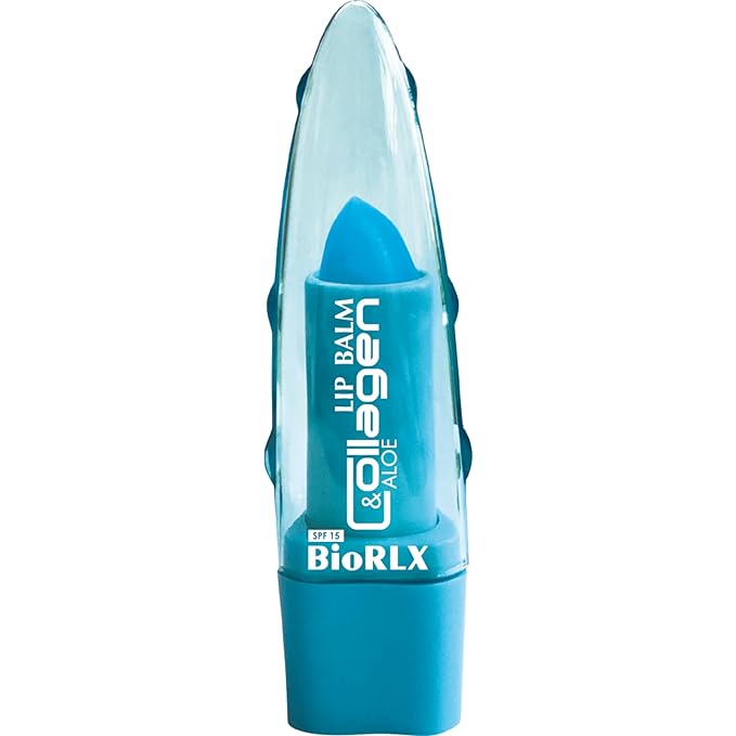 BioRLX Collagen & Aloe Vera Lip Balm - Advanced Anti-Aging Lip Care for Youthful and Hydrated Lips (Collagen, 0.12 Ounce (Pack of 1))