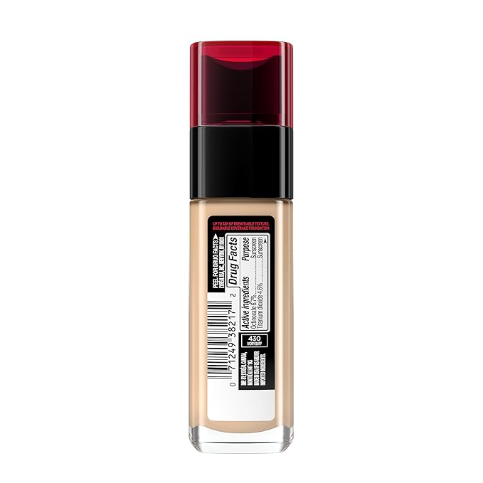 L'Oreal Paris Makeup Infallible Up to 32 Hour Fresh Wear Lightweight Foundation, 430 Ivory Buff, 1 Fl Oz, Packaging May Vary