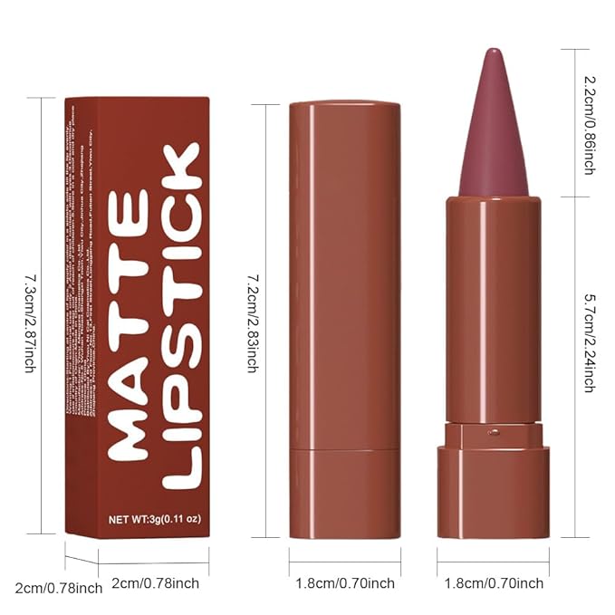 BINGBRUSH 2-in-1 Gradient Lip Liner & Lipstick Combo,Matte Longwear Waterproof Lip Pencil with Cone Tip,Smudge Proof Crayon for Flawless Ombre Contour,Women's Long Lasting Makeup Set (09#-Mauve)