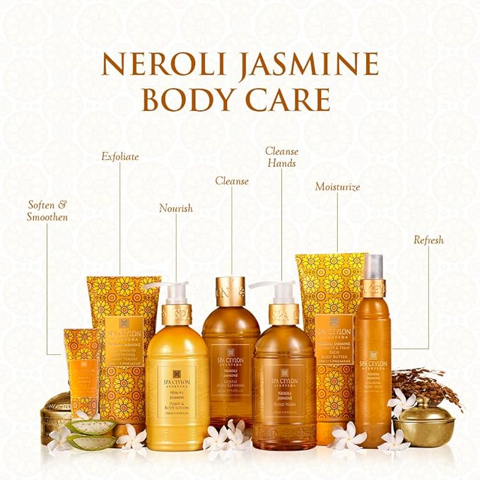 SPA CEYLON Neroli Jasmine Gentle Body Cleanser| Shower Gel | Floral Fragrance | Body Wash | Sulphate Free Cleanser