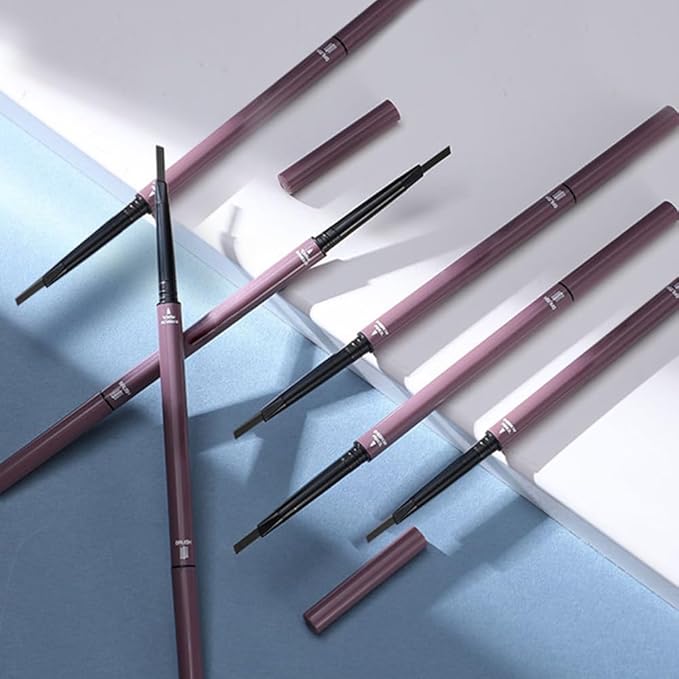 6 Pcs Black Eyebrow Pencils for Women,with Spoolie Brush,Eyebrow Pencil Soft Textured,Waterproof Sweat-proof for Fills in Sparse Areas and Gaps Create a Natural Eye Brow,Vegan & Cruelty-Free