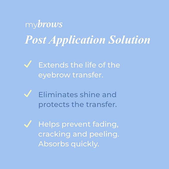 Godefroy Mybrows Post Application Solution To Extend the Life and Remove Shine for Temporary Tattoos, Eyebrow Transfers, & Brow Stamps, .27 Oz