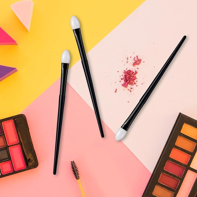 Molain Silicone Eyeshadow Brush, Makeup Applicator Lip Mask Makeup Brushes Silica gel Makeup Eyebrow Lipstick Brushes Lip Mask Makeup Brushes for Liquid Eye Shadow Applying Cream(3Pcs)