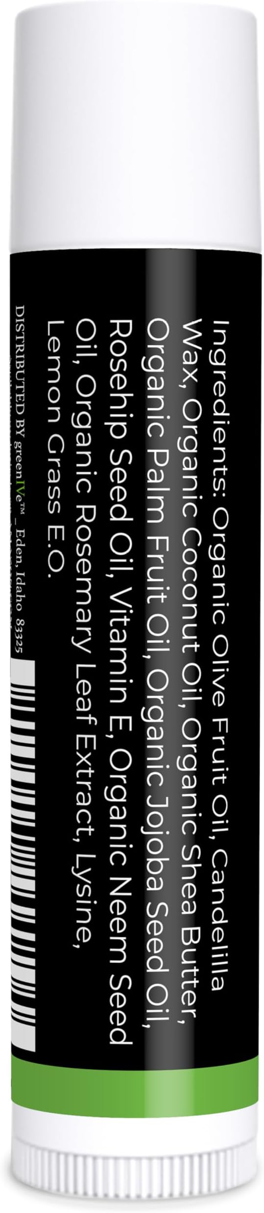 GreenIVe Hemp Lip Balm, Vegan, Omegas 3 & 6, Vitamin E, L-Lysine, Hydrating Handcrafted (1)