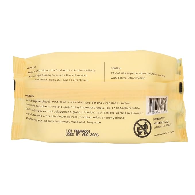 PB & JAY Cleancare Cleansing Wipes – 30 Count – Makeup Remover for Gentle Comfort & Balanced Skin – Hydrating Korean Face Wipes for Sensitive Skin (Chamomile)