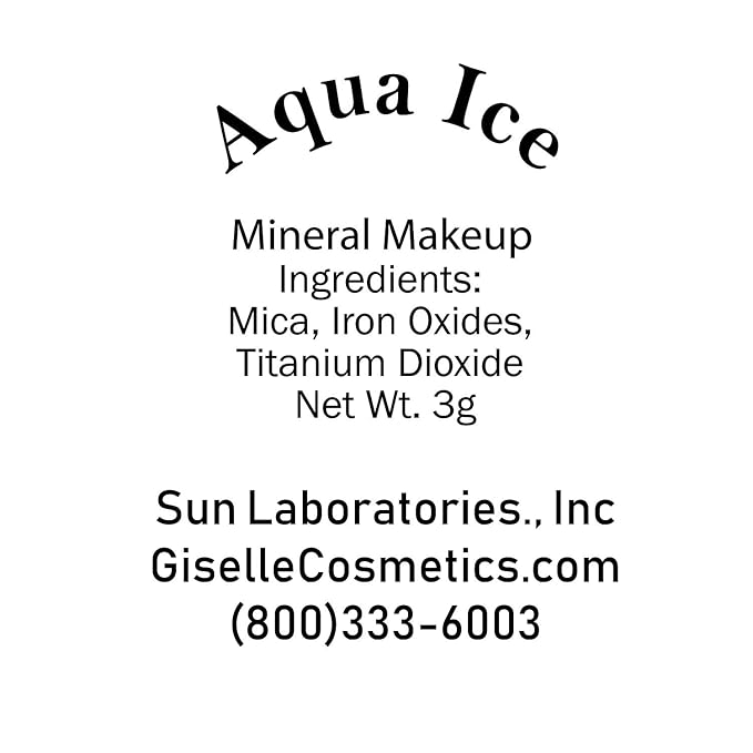 Aqua Ice Loose Mineral Eye Shadow Palette - Organic, Non-Toxic Glitter Eyeshadow - Light Blue Shimmer, Sparkling Mineral Eye Shadow Powder for Eye Glitter - Blue Purple Shades