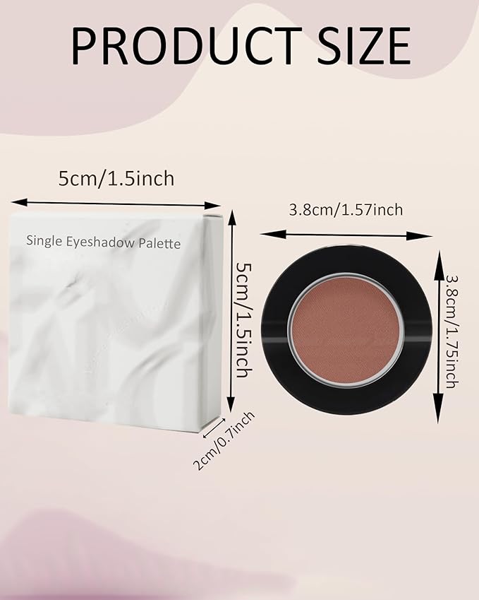 Single Matte Eyeshadow Palette, Red Brown Waterproof Long Lasting Eye Shadow for Older Women, Highly Pigmented Ultra-fine Smooth Eyeshadow Powder Makeup with Lightweight & Ultra-Blendable Formula-B13