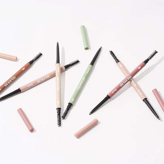 Light Grey Eyebrow Pencil for Older Women, Light Gray Eyebrow Pencil for Grey/Sliver Hair, Ultra Fine Gray Brow Pen with hair like strokes, Long-lasting, Waterproof, Mist, YES.EYE DO