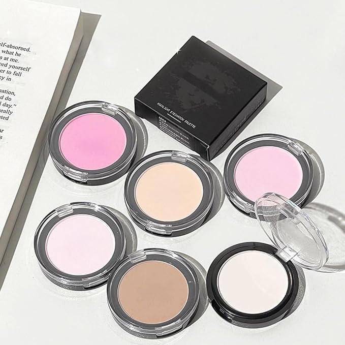 Monochrome Matte Eye Shadow Palette,Nude Beige Neutral Nude Matte Pressed Powder Single Eyeshadow,Natural Long Lasting Naturing-Looking Eyeshadow,Talc,Paraben Vegan & Cruelty Free