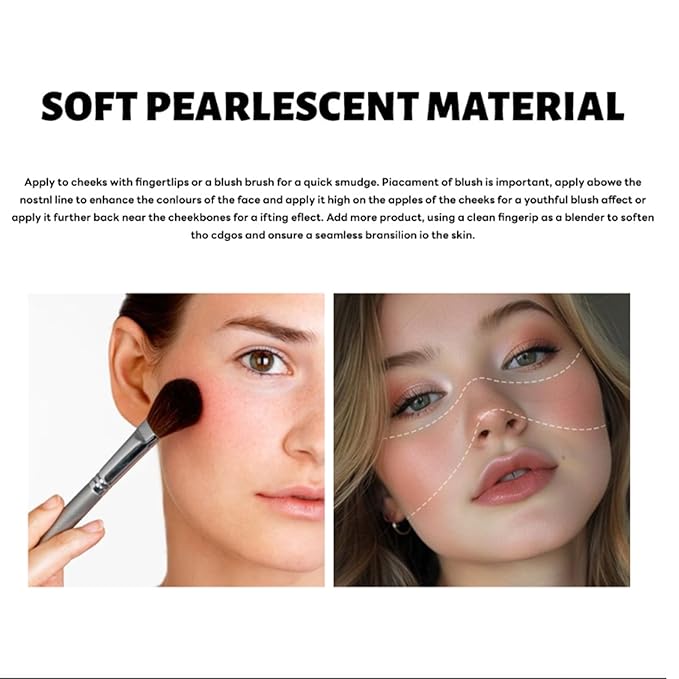 Marbleized Blush Powder Long-Lasting, Glowing Finish, Smooth & Blendable, Suitable for All Skin Tones, 0.12 Oz-01