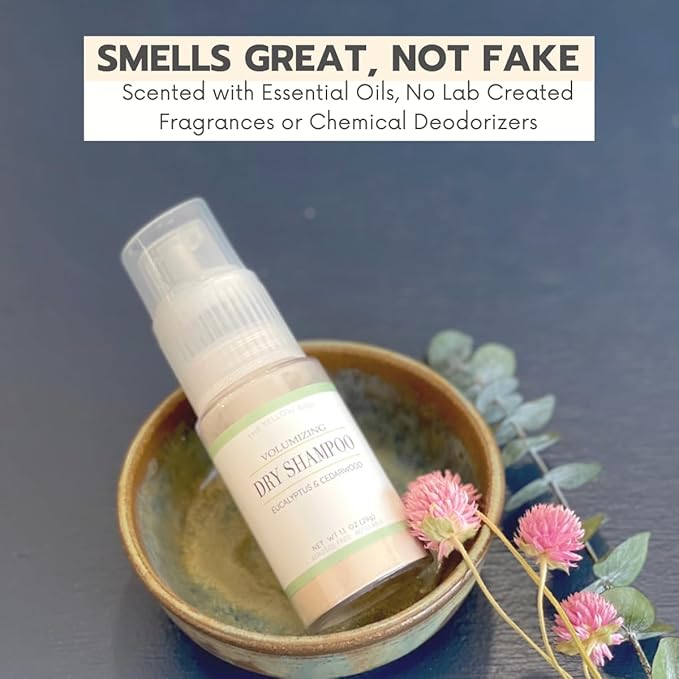 Yellow Bird Dry Shampoo Powder | Natural & Organic | Non-Aerosol | For Blonde, Brunette, & Dark Hair | No Benzene, Vegan