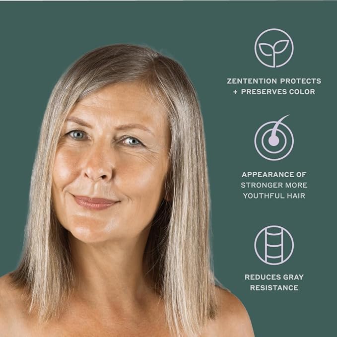 ZENAGEN Eclipse Color Preservation + Gray Support Conditioner | Enhances Hair Color Vibrancy, Reduces Gray Appearance, Nourishes & Strengthens Aging Hair, Plant-Based, Color-Safe, 6.75 oz