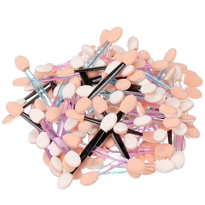 Akstore 30PCS Disposable Dual Sides Eye Shadow Sponge Applicator Eyeshadow Brushes Makeup Brush (30PCS-Mixed)