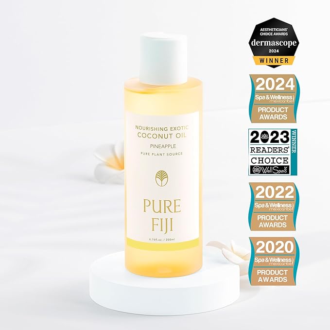 PURE FIJI Nourishing Exotic Coconut Body Oil, Pineapple (7.7 fl oz/230ml)