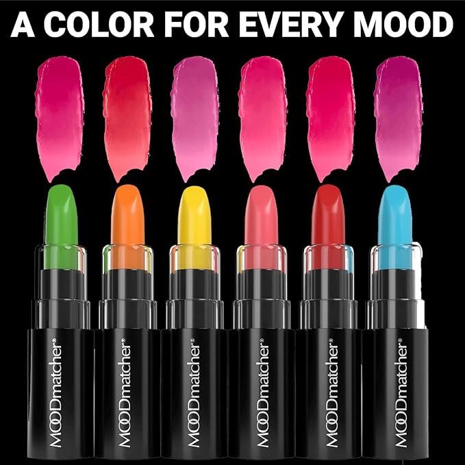 MOODmatcher Original Color Changing Lipstick – 12 Hours Long-Lasting, Moisturizing, Smudge-Proof, Glamorous Personalized Color, Premium Quality – Made in USA (Yellow)