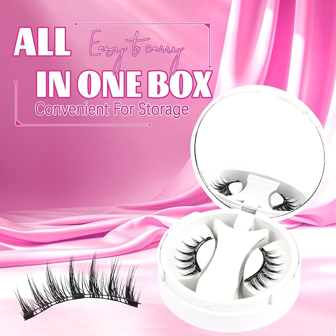 Veleasha Magnetic Eyelashes Manga Lashes Spiky Lash Magnetic Lashes with Applicator Natural Look Reusable No Glue Easy to Apply & Remove Soft False Eyelashes Lash Wispy (Chic)