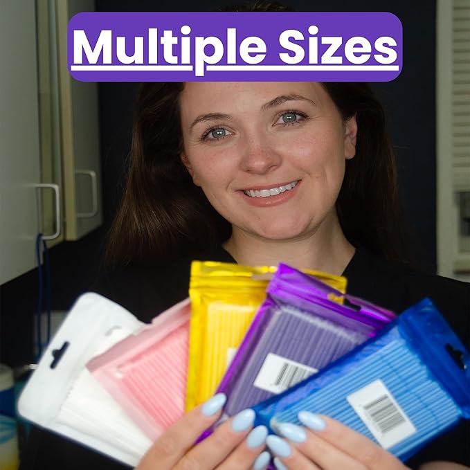 Disposable Micro Applicator Micro Brush for Makeup, Eyelash Extension, Lash and Mascara Application for Personal Care (100 Count (Pack of 1), Purple (XL))