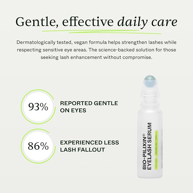 Scandinavian Biolabs Bio-Pilixin® Eyelash Serum | Fuller-Looking Eyelashes, Results in 4 Weeks, Nourishing Lash Care, Dermatologically Tested, Made in Denmark, 5 mL/ 0.17 Oz