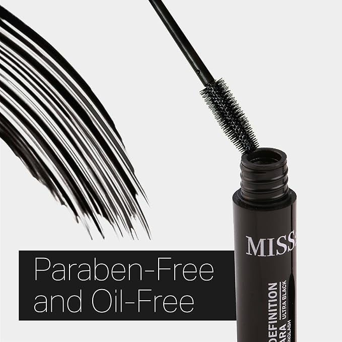 HD Lash Lift Lengthening Mascara for Volume with Washable Ultra-Black Formula | No Flaking, Smudging, or Clumping, 0.24 Fl Oz