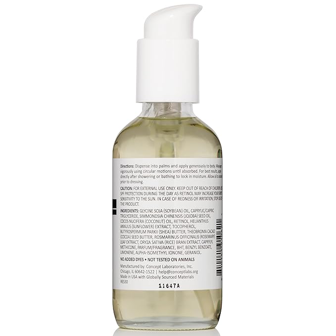 Reshape+ Retinol Firming Body Oil Skin Care Moisturizer W/Vitamin E - Nourishing, Lifting, & Hydrating Body Oil To Improve Look Of Wrinkles, Crepey Skin, Dry Skin, & Stretch Marks, 3.8 Fl Oz