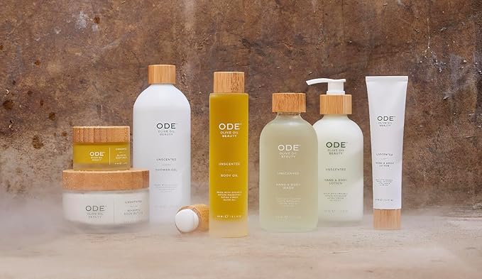 McEvoy Ranch Unscented Shower Gel & Bubble Bath (2-pack) by ODE Olive Oil Beauty, Foaming Wash, Organic Extra Virgin Olive Oil Hydrate While You Cleanse, California Made