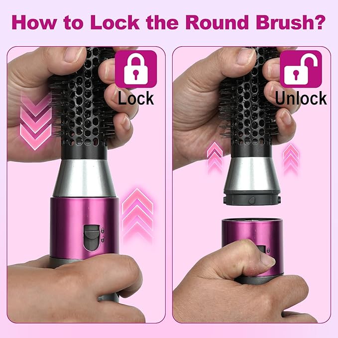Small Round Volumizng Brush Attachment for Dyson Airwrap HS01 HS05 HS08, 20MM Smaller Tiny Round Brush Volume Boost Short to Medium Length Hair, Bangs to Creates Defined Bouncy Curls