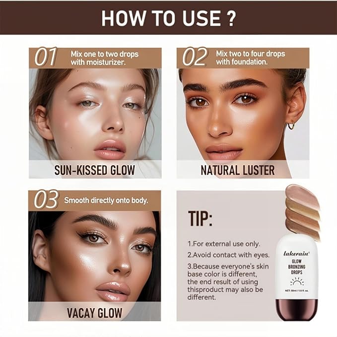 Liquid Highlighter 4 Colors Shimmer Glow Finish Face Highlighter Lightweight Waterproof Long Lasting Face Illuminator Highlight Illuminator for Face Cheek Eyes (Color 04)