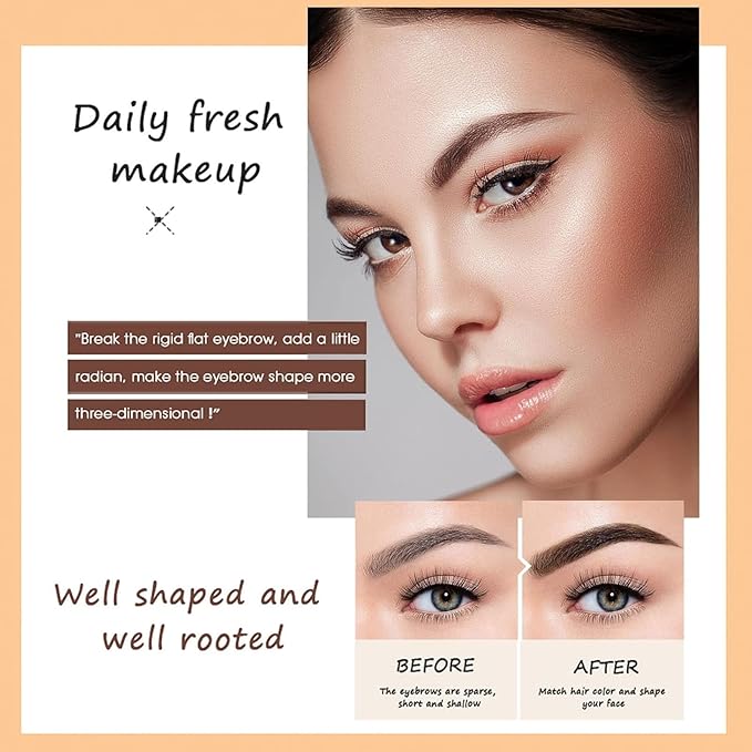 O'CHEAL 3Pcs Light Brown Eyebrow Pencil for Women, Premium Eye Brow Pencil with Spoolie Brush, Longwearing for Perfect Brows, Precision, Defines, Universal Waterproof Double-head Eyebrow Pen