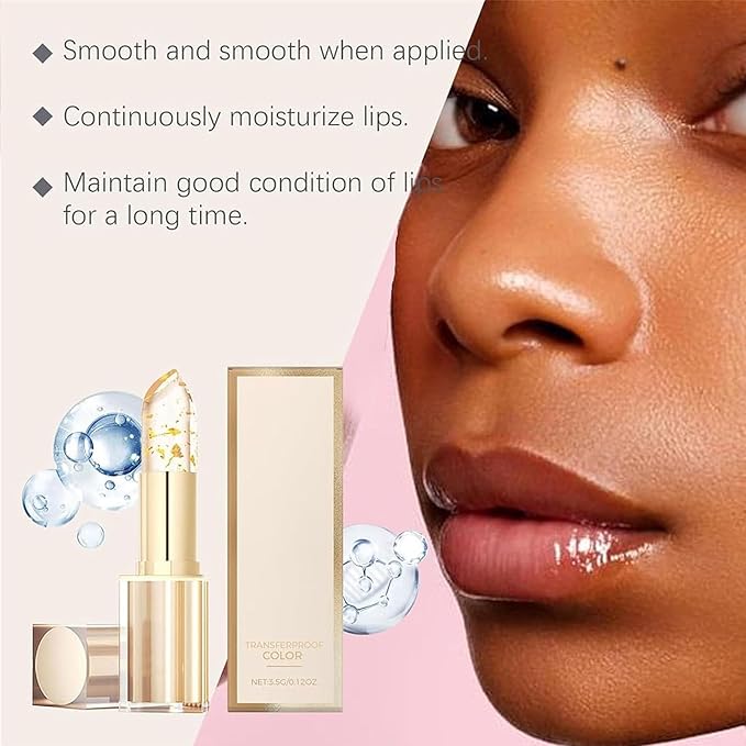 Consistent Lip Stick, Transferproof Color Changing Lipstick, Long Lasting & Moisturizing Glossy Shine Lip Gloss for Women (1pcs)
