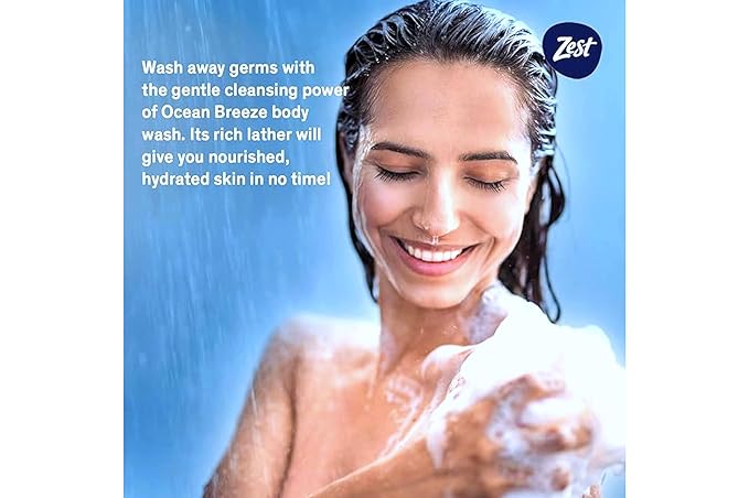 Zest Ocean Breeze Body Wash - Enriched with Sea Minerals - Rich Lathering Cleansing Body Wash Leaves Your Skin Feeling Smooth and Moisturized With an Invigorating Scent, 18 Fl Oz (Pack of 6)