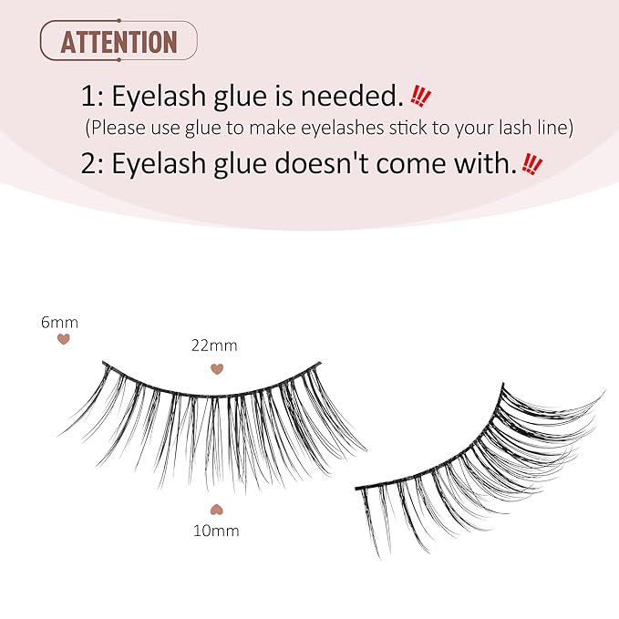 Onlyall Half Lashes Natural Half Eyelashes Wispy Corner Lashes C13