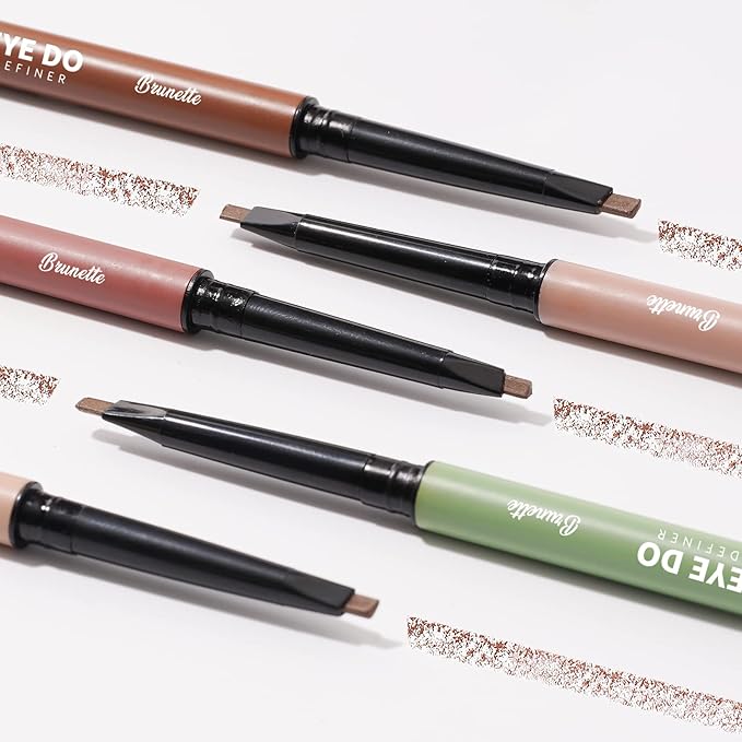 Blonde Eyebrow Pencil, Retractable Eyebrow Pen Blonde with Spoolie Brush for Filling and Shaping, Dual-ended Brow Microfilling Pen for Sparse Brows, YES.EYE DO