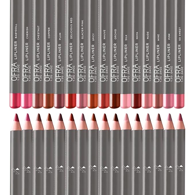 Ofra Lipliner Pencil - Plum | High-Pigment Lipliner for Defining & Shaping Lips | Smooth, Precise Application | Long-Lasting Wear Lipliners | 0.04oz
