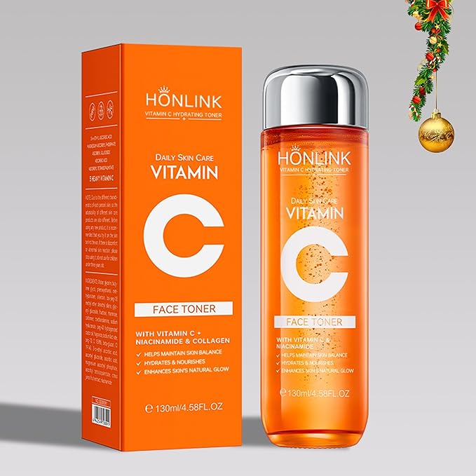Premium 5X Vitamin C Face Toner, Facial Care Toner, Hyaluronic Acid Hydrating Facial Treatment for Even Skin Korean Tone, Safe Glowing Skin 130ml,K-Beauty,Tiktok Morning & Evening Skincare Women Gift