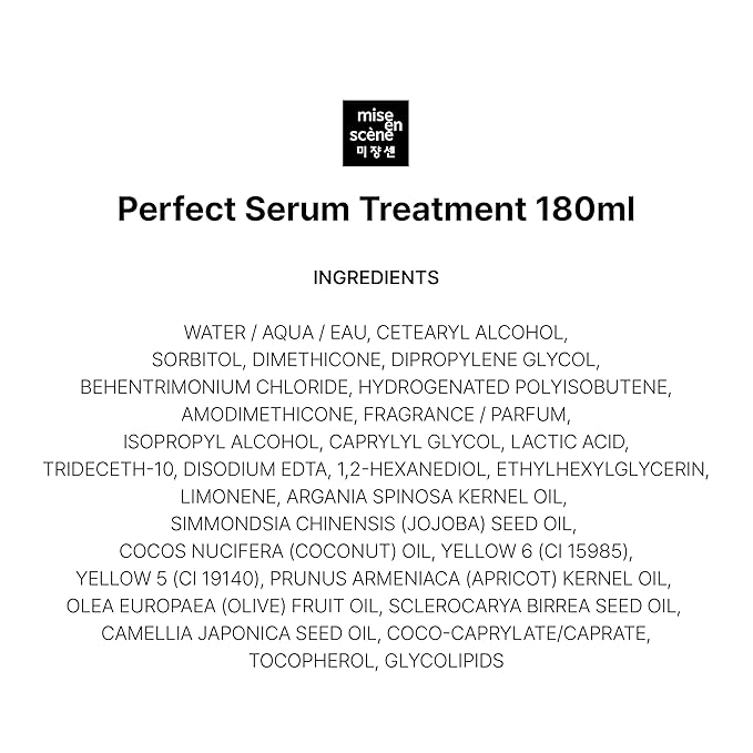 Mise En Scene Perfect Serum Treatment | ๐๐ผ๐ฟ๐ฒ๐ฎ๐ป ๐๐ฎ๐ถ๐ฟ ๐ ๐ฎ๐๐ธ for Hair Coating Effect, Treatment at Home Care, Wash Off Nutritient conditioner, 6.08 Fl. Oz.(180ml)