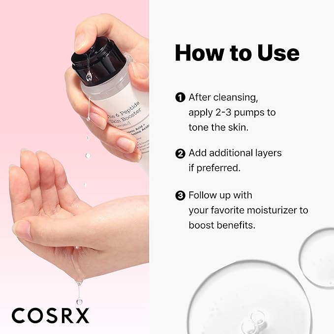 COSRX 6X Peptide Collagen Booster Toner Serum with Copper Peptides, Niacinamide & Hyaluronic Acid Skin Renewal Boosting Facial Essences, Korean Skin Care, 5.07 fl.oz, Stocking Stuffers