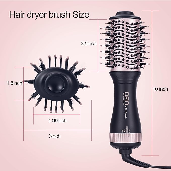 Small Hair DryerBrush,Blow Dry Brush, one Step HairDryer and volumizer,Brush HairDryer for Short Hair…