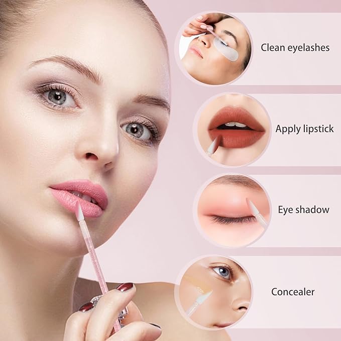 Unaone Lip Brush - 100PCS Disposable Lip Wands, Makeup Applicators for Lipstick, Lip Gloss Balms Scrubs Concealer, Perfect Makeup Applicators Tool