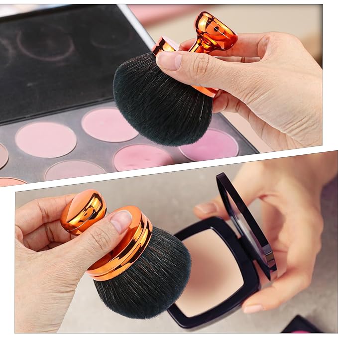 Extra Large Body Makeup Brush - Self-Tanning Applicator for Effortless Tan Blending on Legs and Back - Versatile Sunscreen Brush for Face and Body Beauty (rose gold)