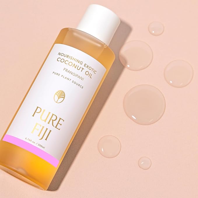 PURE FIJI Nourishing Exotic Coconut Body Oil, Frangipani (7.7 fl oz/230ml)