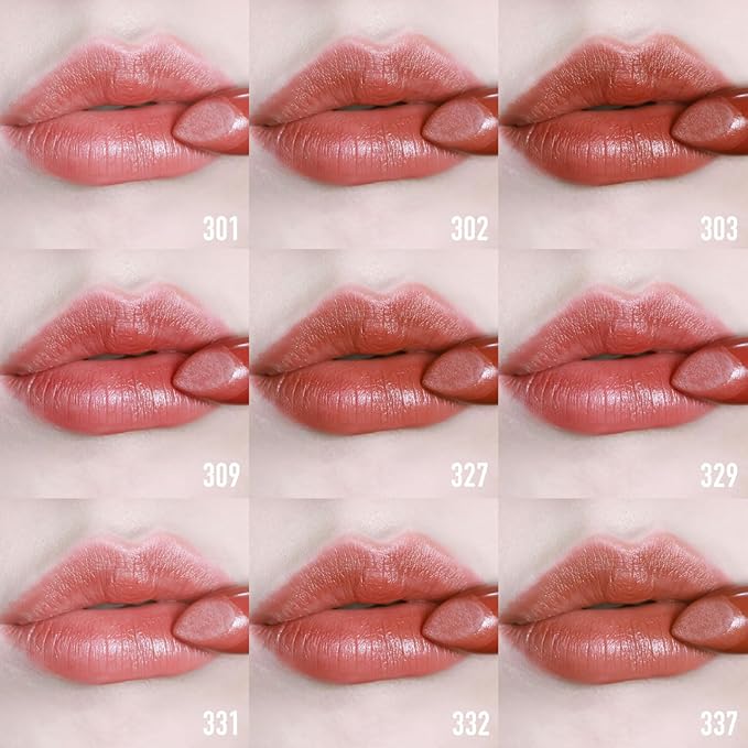 READY TO SHINE Matte Vegan Lipstick with Creamy Satin Finish, Neutral Peach with Rose Tone Lip Color -CRUSH ON YOU (329-Now And Forever)