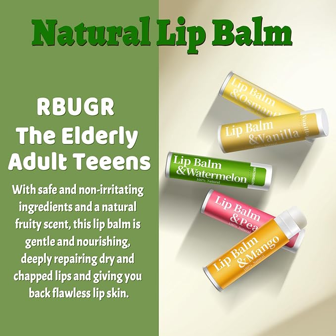 20 Pack Lip Balm, 12 Flavored Natural Lip Balm Bulk Set, Moisturizing Bulk Mini Balm Pack for Dry Cracked Lips,Hydrating for Gifts Party Favors(4.2g/0.15oz)