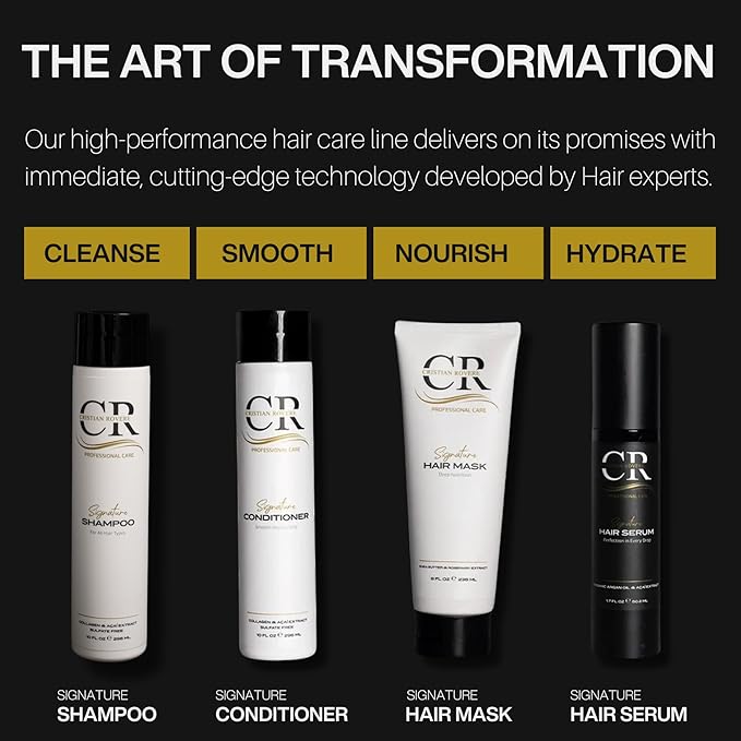 Cristian Rovere - Signature Conditioner - Sulfate Free & Paraben Free for All Hair Types - Infused With Collagen, Acai Extract & Organic Argan Oil - Moisturizing Conditioner - 10 Fl Oz
