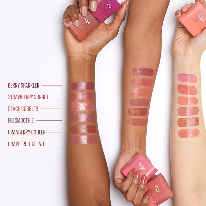 Kaja Cheek & Lip - Dewy Bar 04 Fig Smoothie | Creamy Blusher and Balm Multi-Stick, 45% Moisturizing Oil, Apple Extract, Vitamin-Hyaluronic Acid Infused, High Shine, 10g