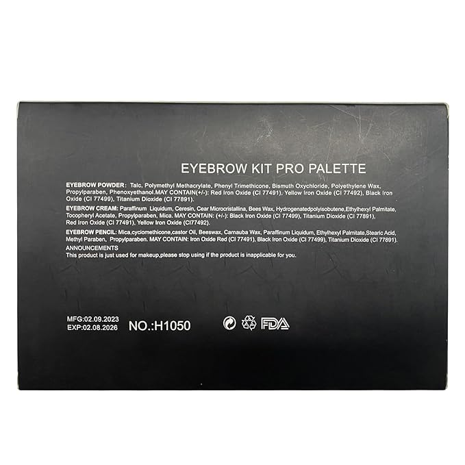 Eyebrow Powder Palette Set - 12 Colors, 5 Mascaras, 4 Stencils, Brush & Pencil, Volumizing Gel for Natural Brows