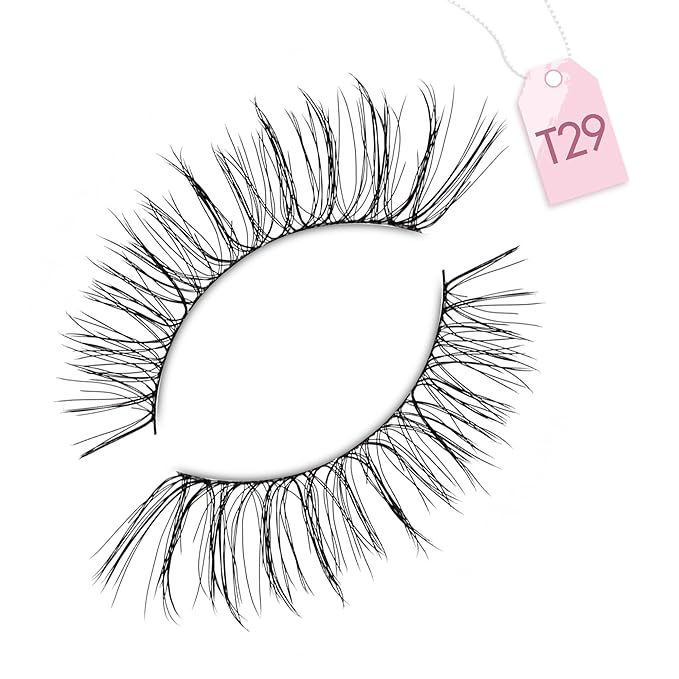 Onlyall Natural Lashes Wispy Lashes Natural Look False Eyelashes Natural Flared Eyelashes False Eye Lashes Soft Fluffy Lashes 7 Pairs T29