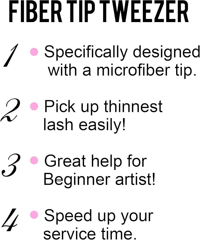 Fiber Tip Lash Tweezers For Eyelash Extension 4 Pcs Tweezers Professional Artist Tech Work Kit Tools,Best Volume Eyelash Lashes Extensions Precision Supplies Volume Boot 90 45 Degree(Omber pink)