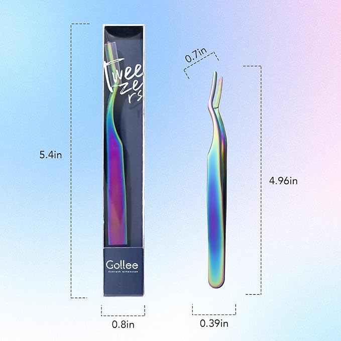 GOLLEE Lash Applicator Tool Eyelash Applicator Tool for Lash Clusters Lash Extension Tweezers Eyelash Tweezers DIY Lash Applicator Tweezers for Lash Application and Removal, Classic style