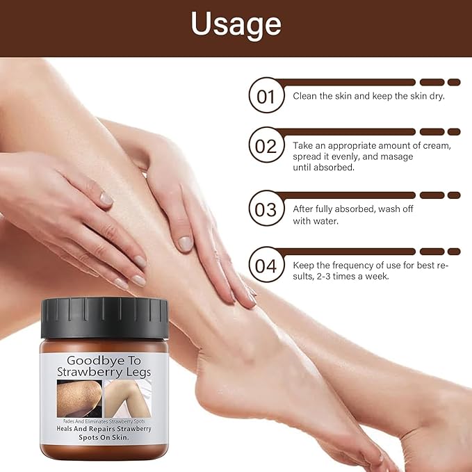Strawberry Skin Treatment– Strawberry Legs Resurfacing Cream, Ultra Strength Exfoliating Body Lotion for Rough & Bumpy Skin, Body Care moisturizer for Women (2)